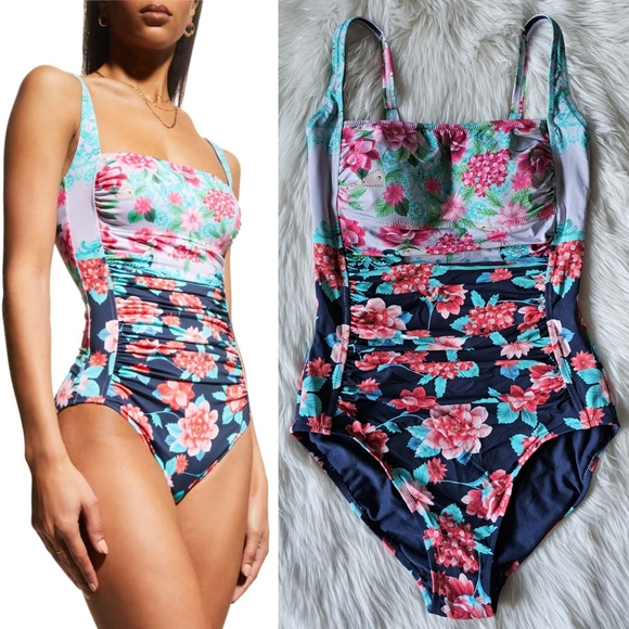 Johnny Was Other - Johnny Was Japer Ruched One Piece Swimsuit